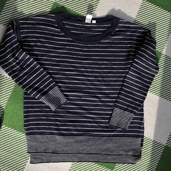 Gap merino fine wool striped long sleeve sweater - Picture 1 of 6